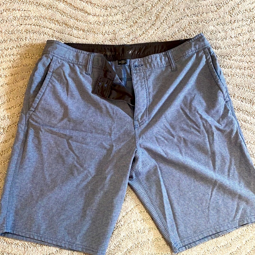 O’Neill light blue stripped Hybrid Shorts